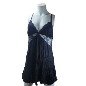 NWT‎ Lace Babydoll Lingerie Set XL Black Sheer Nightie Valentines Bridal Wedding